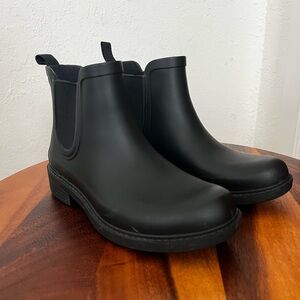 Madewell Balck Rain  Chelsea Boots women’s 6 clean